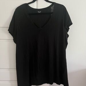 Black V-Neck Women's Tee